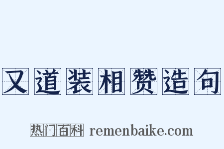又道装相赞造句是什么意思的图片